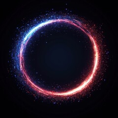 Wall Mural - Red color light circle colors glow ring.