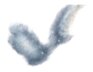 Wall Mural - bootes ii dwarf galaxy with a small, faint galaxy near the milky way