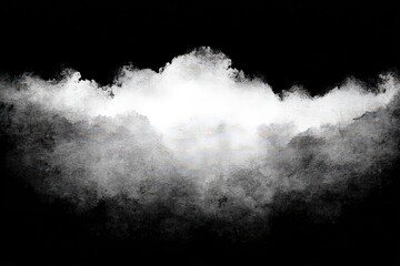 Wall Mural - Abstract White Particle Explosion On Black Background