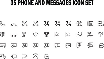 Communication and technology icons phone message