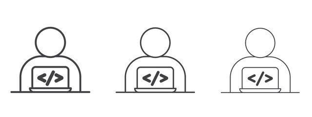 Programmer icon design, suitable for web, infographics, interface and apps.