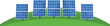 © Taslima - Modern solar panels array green energy innovation clean power source vector