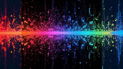 Experience vibrant, dynamic colors exploding with energy across a dark backdrop, perfect for adding a modern, artistic touch to your project with vivid, eye-catching motion