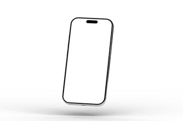 High-quality image of a modern smartphone with a blank screen, perfect for app presentations or website mockups.