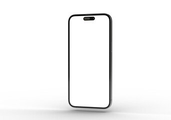 High-quality image of a modern smartphone with a blank screen, perfect for app presentations or website mockups.