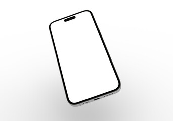 High-quality image of a modern smartphone with a blank screen, perfect for app presentations or website mockups.
