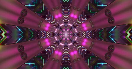Wall Mural - dynamic and vibrant shapes form a mesmerizing, seamless loop that draws the viewer into a kaleidosco