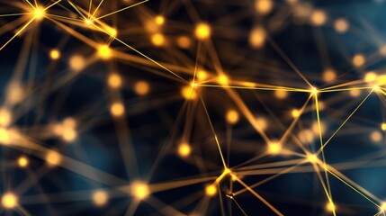 Wall Mural - abstract digital network with glowing nodes and connections, representing technology and innovation