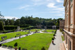 Rome, Italy - August 16, 2019: Fragment of a park in the Vatican.