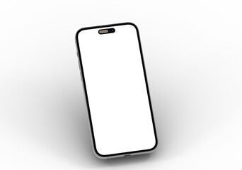 High-quality image of a modern smartphone with a blank screen, perfect for app presentations or website mockups.