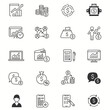 © setia - Set of finance icons, vector illustration, economic growth, money, banking and savings