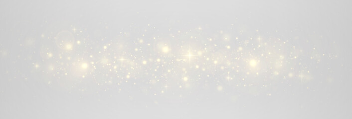 Wall Mural - Stardust background with twinkle and xmas particle shimmer. Festive glow with sparkling lights, magical bokeh and luxury texture.