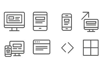 digital devices and web design concepts vector illustration