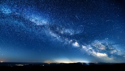 a vast expanse of dark blue night sky filled with countless twinkling stars