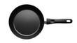 © Sim - A black frying pan with a handle on a white background.
