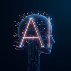 human head binary code with ai