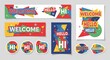 © Laila - Set of colorful greeting banners and stickers