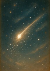 Wall Mural - celestial comet night sky