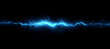 © sornram - Dramatic blue electric lightning bolt striking across a dark background, showcasing the power and intensity of natural electrical phenomena.