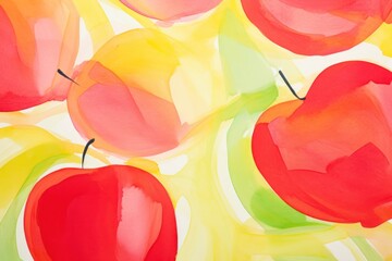 Wall Mural - apples backgrounds abstract painting.