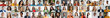 © Prostock-studio - A vibrant collage displaying a collection of diverse individuals smiling joyfully. Each person represents different backgrounds, showcasing happiness and togetherness in a light-filled setting.