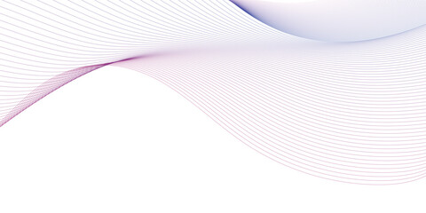 Wall Mural - abstract modern colorful wavy stylized blend liens and technology lines on white background. blendin