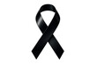 © Milica - Black Awareness Ribbon Representing Mourning and Grief on Transparent Background