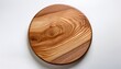 © Judith - round grooved wooden board displaying natural grain patterns on an isolated white background