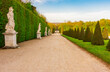 Versailles gardens landscape in spring, Paris suburbs, France