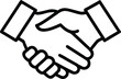 © MDARMAN - Line Art Icon Depicting a Handshake Between Two People agreement deal