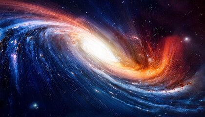 Wall Mural - a stunning cosmic view of a galaxy with vibrant colors and swirling gases in space