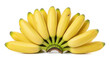 © sagar - Close-up view of a fresh bunch of baby bananas isolated on a clean white background for commercial use.