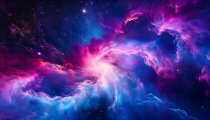 Wall Mural - vibrant nebula wallpapers in hd 1080p showcasing swirling cosmic clouds in rich colors like deep blu