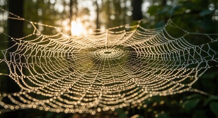 Spiderweb nature morning dew drops forest arachnid web design intricate pattern nature background outdoor