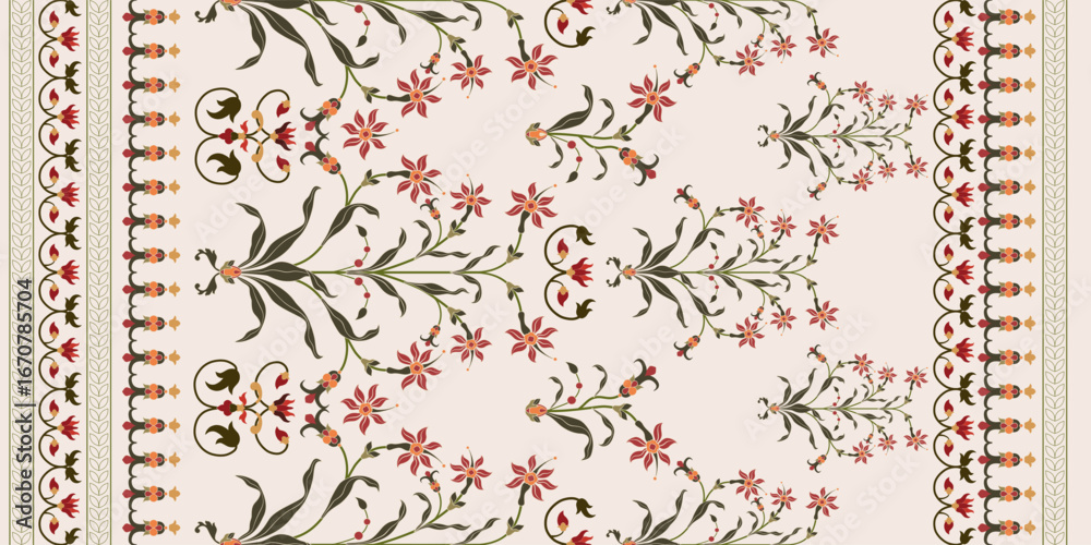 Vector Hand drawn colourful geometric flowers Motifs African boho ...