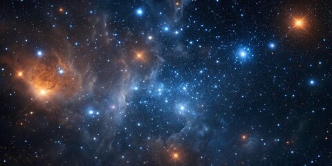 Star field in deep space many light years far from the Earth.