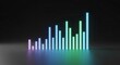 © Stwn - Abstract glowing bar graph data visualization background design element