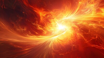 Wall Mural - fiery abstract design with swirling patterns of intense heat.