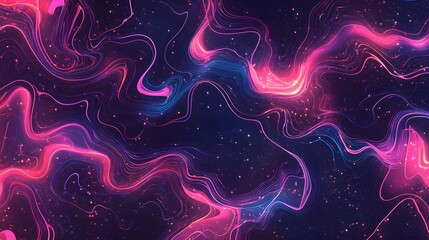Wall Mural - Abstract design with swirling lines and glowing colors.