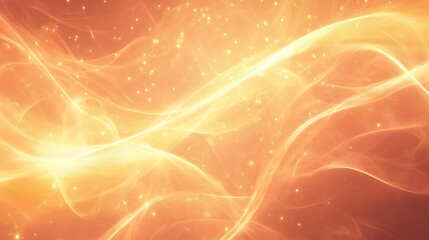 Wall Mural - abstract design with flowing lines of warm orange and yellow tones.