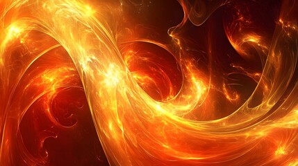 Wall Mural - abstract design of fiery, swirling patterns.