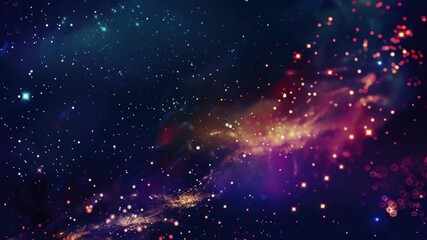 Wall Mural - A view of cosmos at night with stars, nebulae and various celestial bodies
