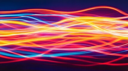 Wall Mural - colorful, dynamic lines create a vibrant abstract design.