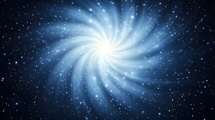Wall Mural - a radiant spiral pattern against a dark starry background.