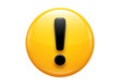 © FAIROUZ - Exclamation mark icon, yellow 3d button, isolated warning sign png