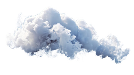 Wall Mural - Wispy translucent smoke and vapor swirling against a stark white background, cut out transparent