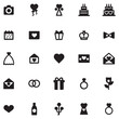 © Jashim - Minimalist Wedding Symbols Collection in Black Icons
