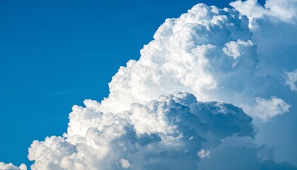 Poster - blue sky with cloud closeup.