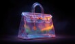 © Nurhaeni - Holographic handbag in iridescent plastic, vibrant colors