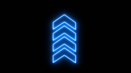 Wall Mural - Glowing neon lineup direction  illustration arrow icon. Neon arrow icon.